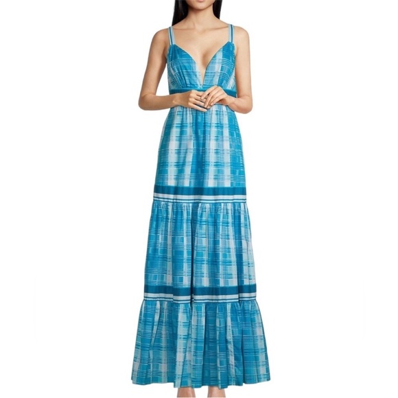 Hope for Flowers Blue Tiered Maxi Dress EUC Large